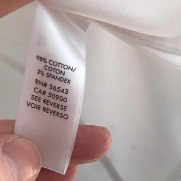 Calvin Klein | Women’s Essential Fit cotton/spandex white blouse. Size large - Picture 3 of 5